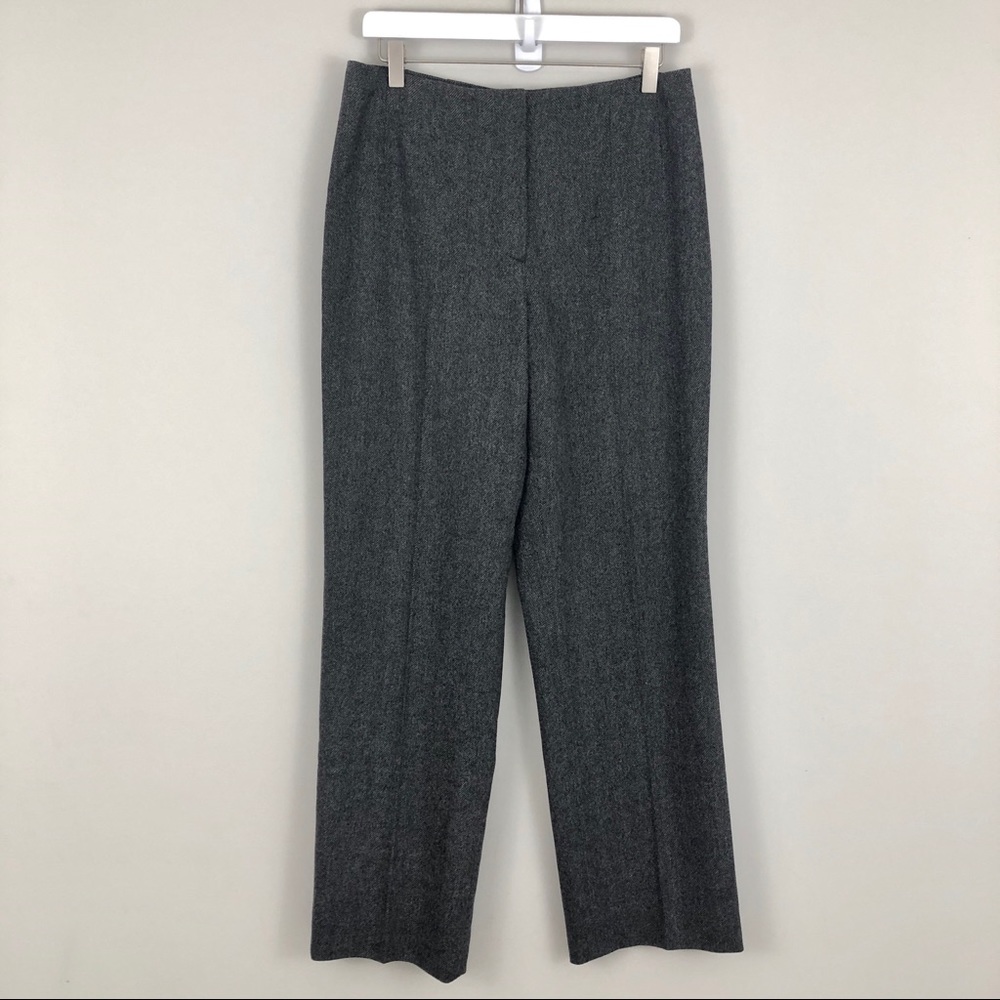 Piazza Sempione Straight Leg Wool Herringbone Pant